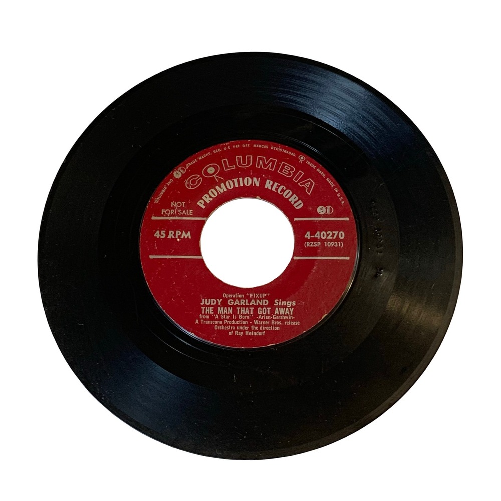 Judy Garland A Star Is Born Promo 45 RPM 7" Vinyl The Man That Got Away 4-40270
